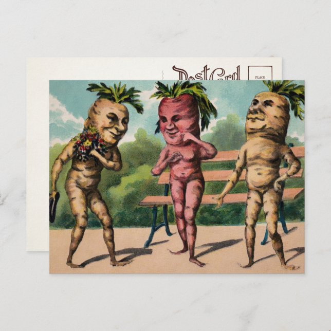 Victorian Odd Carrots Postcard  (Front/Back)