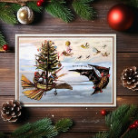 Victorian Odd Seasons Greetings Card<br><div class="desc">Vintage Victorian odd Christmas card.  High quality vintage image.</div>