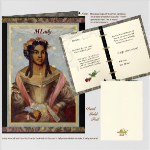 Victorian of Colour Foil Greeting Card