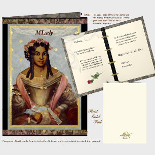 Victorian of Colour Foil Valentine Card