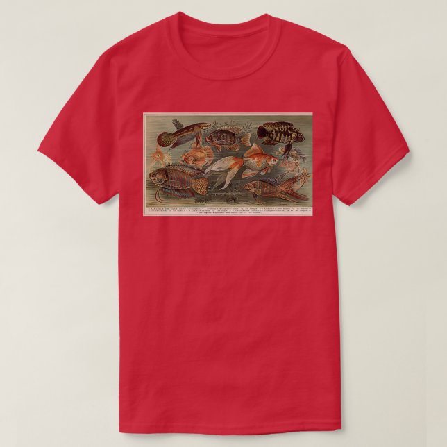 Victorian ornamental fish T-Shirt (Design Front)