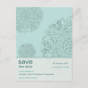Victorian Ornamental Save the Date Postcard