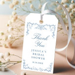 Victorian Ornate Dusty Blue Floral Bridal Shower Gift Tags<br><div class="desc">For further customisation,  please click the "Personalise this template",  then "Edit using Design Tool". Stylish editable easy to use wedding templates,  more items available in the store (invitations,  rsvp,  thank you cards,  stationery & decor). If you need help or matching items,  please contact me.</div>