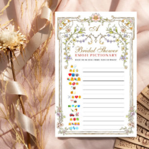 Victorian Ornate Grace Floral Bridal Shower Game