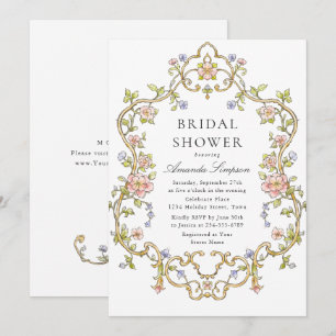 Victorian Ornate Grace Floral Bridal Shower Invitation