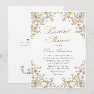 Victorian Ornate Grace Floral Bridal Shower Invitation
