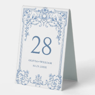 Victorian Ornate Grace Floral Dusty Blue Wedding