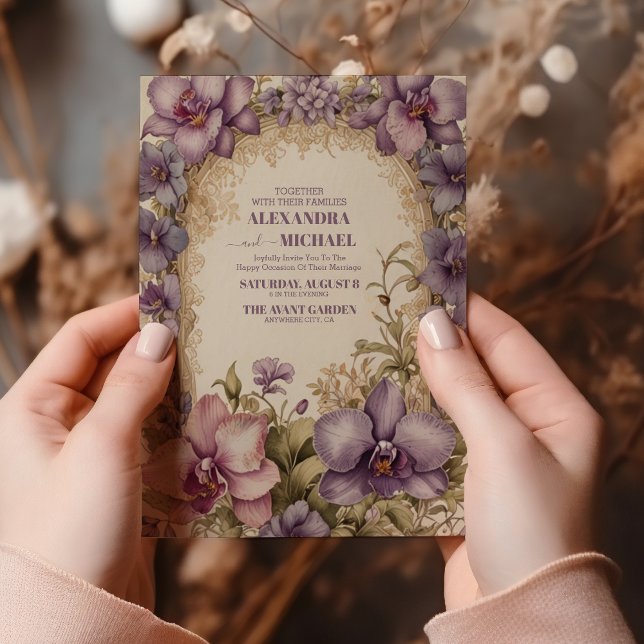 Victorian Ornate Grace Floral Frame Wedding Invitation (Creator Uploaded)