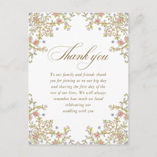 Victorian Ornate Grace QR code Photo Thank You Postcard