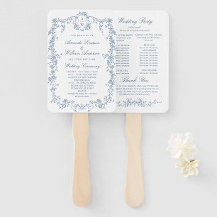 Victorian Ornate Grace Wedding Ceremony Program Hand Fan