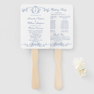 Victorian Ornate Grace Wedding Ceremony Program Hand Fan
