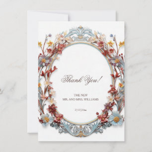 Victorian Oval Frame Thank You Card
