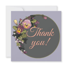 Victorian Pansies Framed Customisable