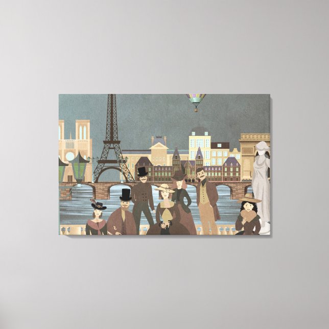 Victorian Paris Canvas Print (Front)