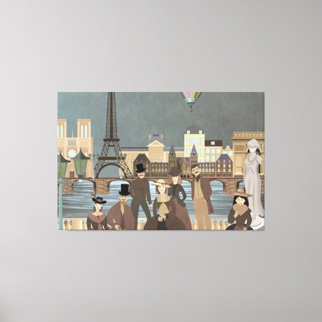 Victorian Paris Canvas Print (Front)