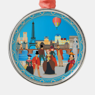 Victorian Paris Metal Tree Decoration