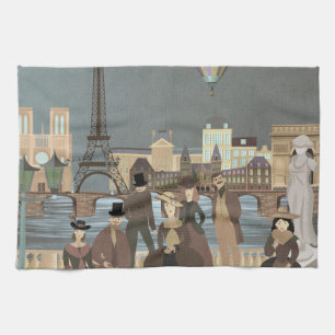 Victorian Paris Tea Towel