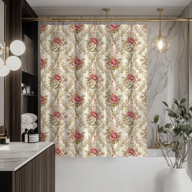 Victorian Pastel Curtain Romantic Bath Statement (Victorian Pastel Curtain Romantic Bath Statement)