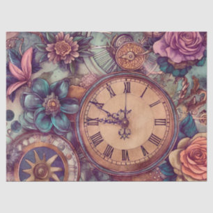 Victorian Pastel Steampunk Pattern Tissue Paper