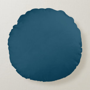 Victorian Peacock Solid Colour Round Cushion