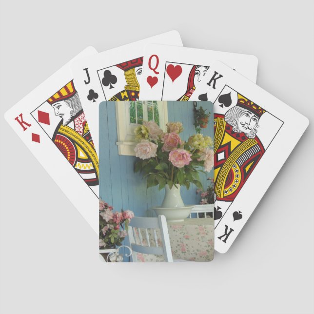 Victorian Peonies - Martha's Vineyard Playing Cards (Back)