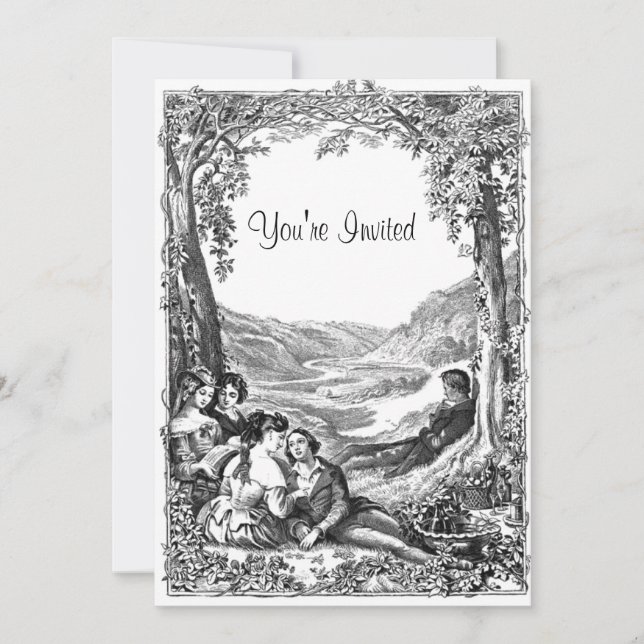 Victorian Picnic Invitation (Front)