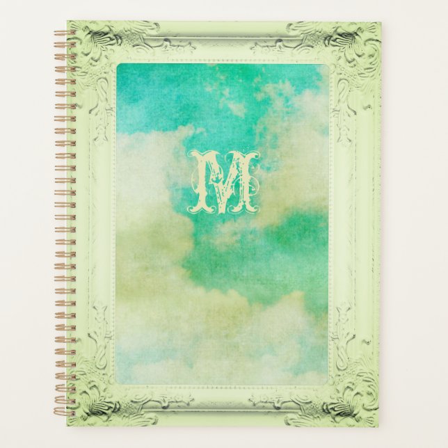 Victorian picture frame sky cloud painting elegant planner (Front)