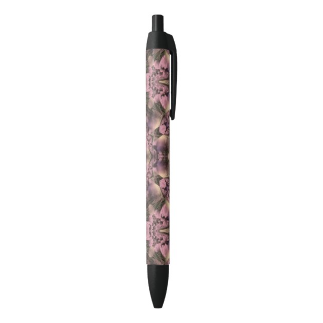 Victorian Pink Antique Black Ink Pen (Bottom (Vertical))