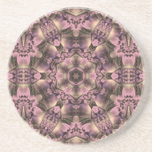 Victorian Pink Antique Coaster (Front)