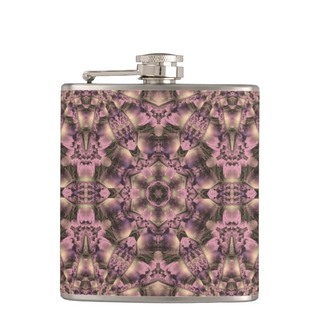Victorian Pink Antique Hip Flask (Front)