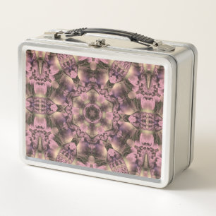 Victorian Pink Antique Metal Lunch Box