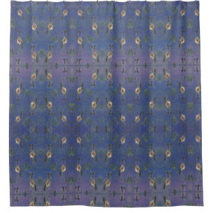 Victorian Pink & Blue Rose Shower Curtain