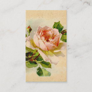 Victorian Pink Rose Business Cards