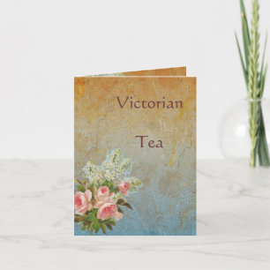 Victorian Pink Rose Tea Party Invitation