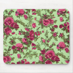 Victorian Pink Roses Mouse Mat