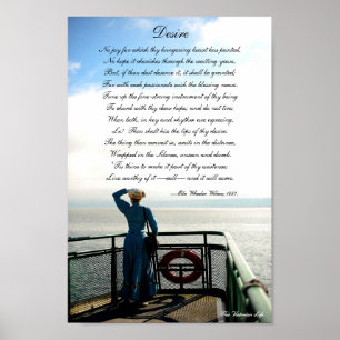 Victorian poem "Desire" (Encouragement) Poster