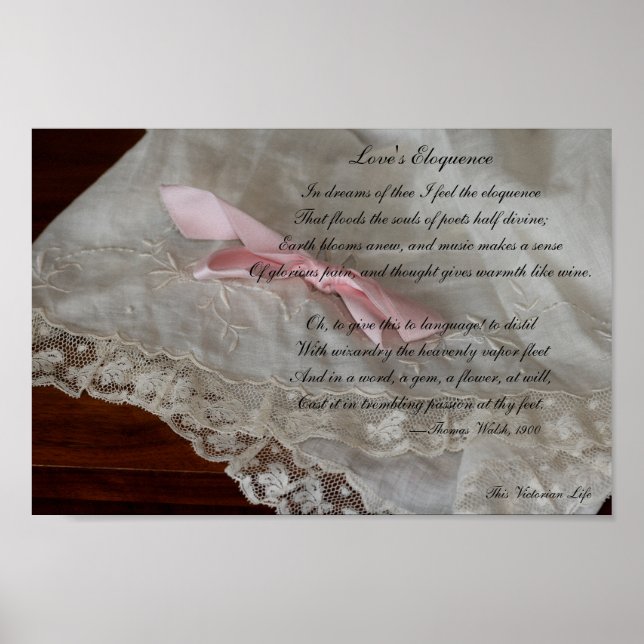 Victorian poem—Love's Eloquence (1900) Poster (Front)