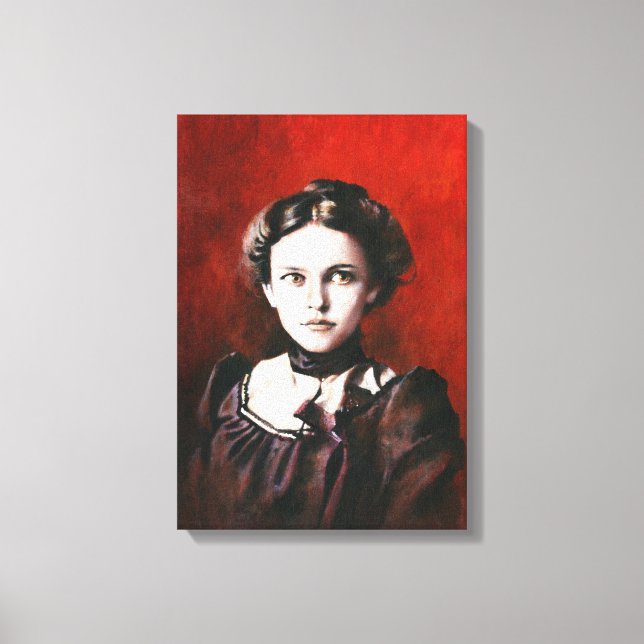 Victorian Portrait Young Woman 1890's Canvas Print (Front)