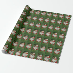 Victorian Postcard Santa Christmas gift wrap