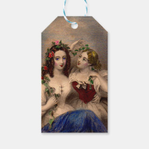 Victorian print The Parting Wreath Gift Tags