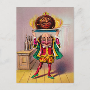 Victorian Pudding Man Postcard