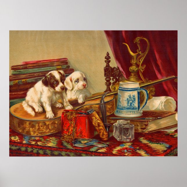 Victorian puppy dogs print (Front)