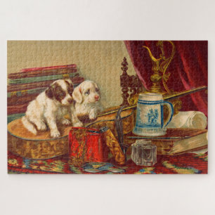 Victorian puppy dogs print jigsaw puzzle
