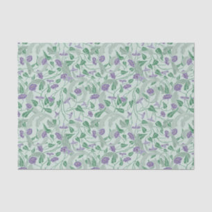 Victorian Purple Flower Ivy Decorative Flourish Tissue Paper