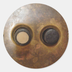 Victorian Push Button Light Switch Classic Round Sticker