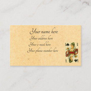Victorian Queen of Spades Business Card