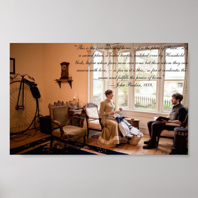 Victorian quote—nature of home poster (Front)