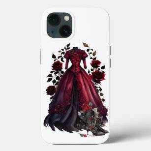 Victorian Red Dress and Heels   Antique Roses Gown Case-Mate iPhone Case