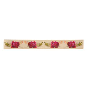 Victorian red rose satin ribbon