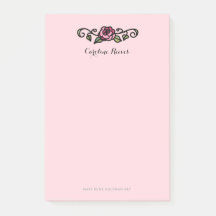 Victorian Red Rose Vintage Romantic Hand-Drawn